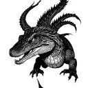 komodo dragons tattoo design idea