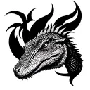 komodo dragons tattoo design idea