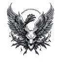 strength honour discipline tattoo design idea