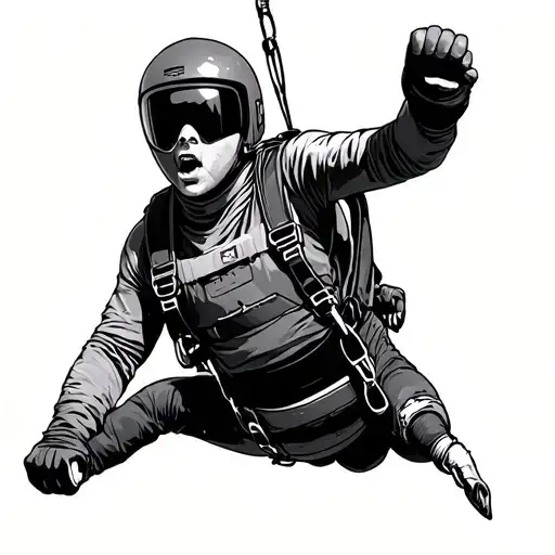 skydiving tattoo design idea