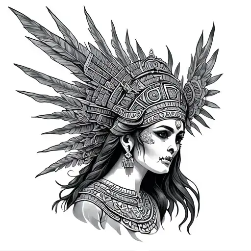 Mictecacihuatl Goddess of death tattoo design idea