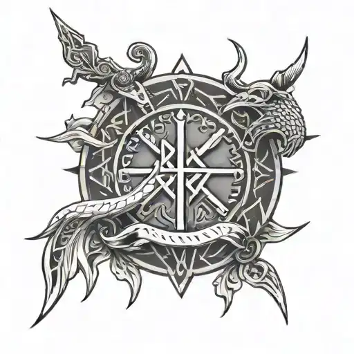 Vikings tattoos with runes tattoo design idea