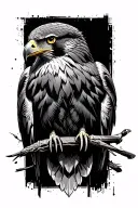 Hawk tattoo design idea