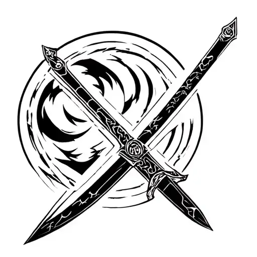 tattoo from manga Vinland saga with sword from bleach tattoo design idea
