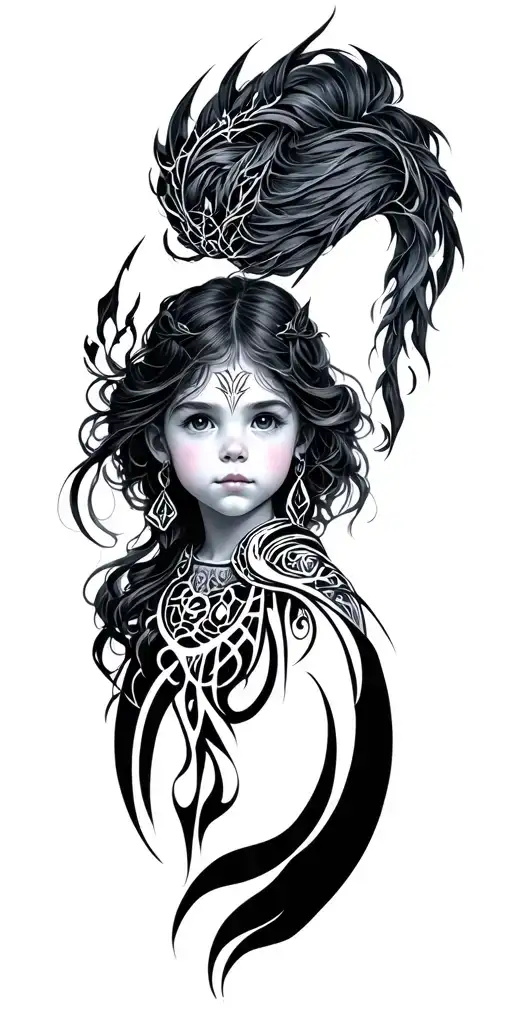 Metal music, Nordic Mythology and Technology (Sci-Fi, IT, AI, etc.). In addition, my daughter Freya, born 26/11/2019  tattoo design idea