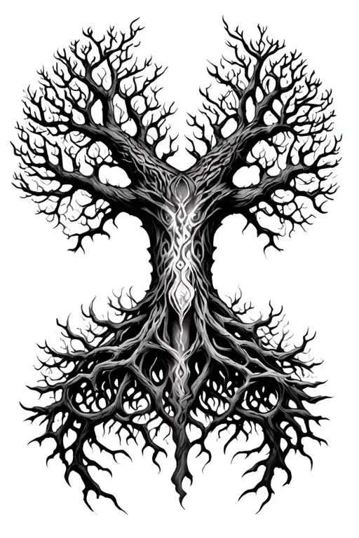 loki and yggdrasil tree tattoo tattoo design idea