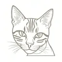 Tabby cat tattoo design idea