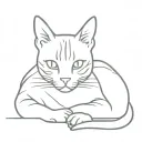 Tabby cat tattoo design idea
