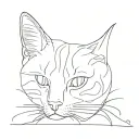 Tabby cat tattoo design idea