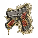 Glock with switch  tattoo design idea