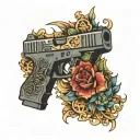 Glock with switch  tattoo design idea
