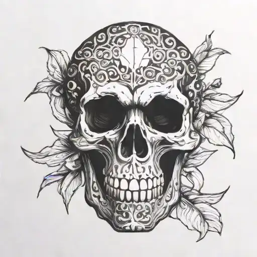 skull monkey tattoo design idea