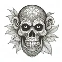 skull monkey tattoo design idea