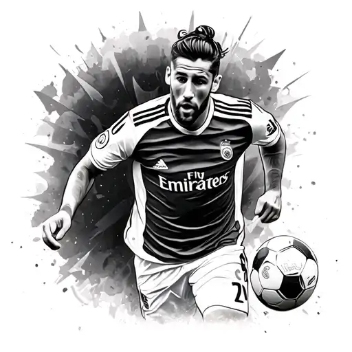 92:48 Sergio Ramos' goal tattoo design idea