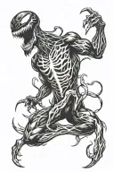 Venom symbiote tattoo design idea