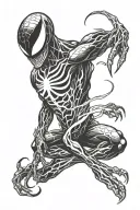 Venom symbiote tattoo design idea