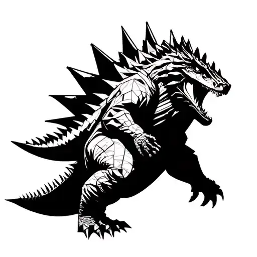 Godzilla tattoo design idea