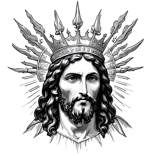 Jesus Is King tattoo design idea