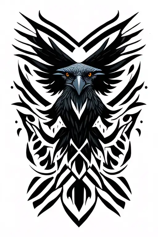 Nordic ravens tattoo design idea