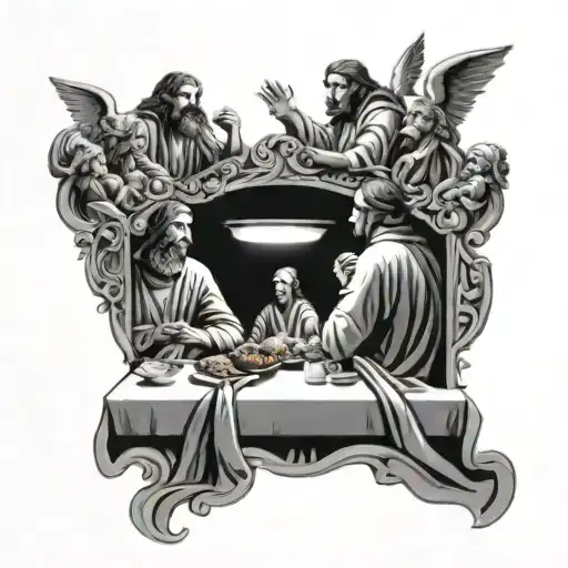 Last Supper tattoo design idea