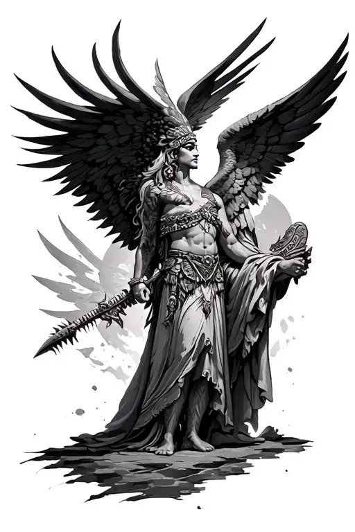 Zulu and arch angel micheal tattoo design idea