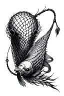 fishing net tattoo design idea