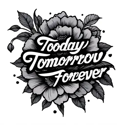 Today Tomorrow Forever tattoo design idea