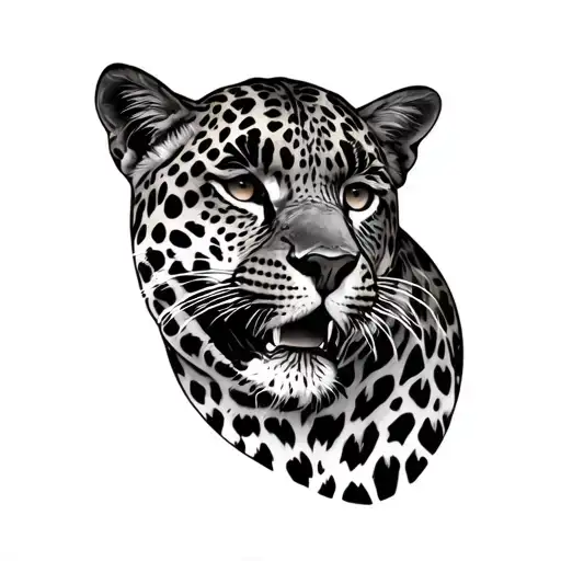 leopard print tattoo design idea