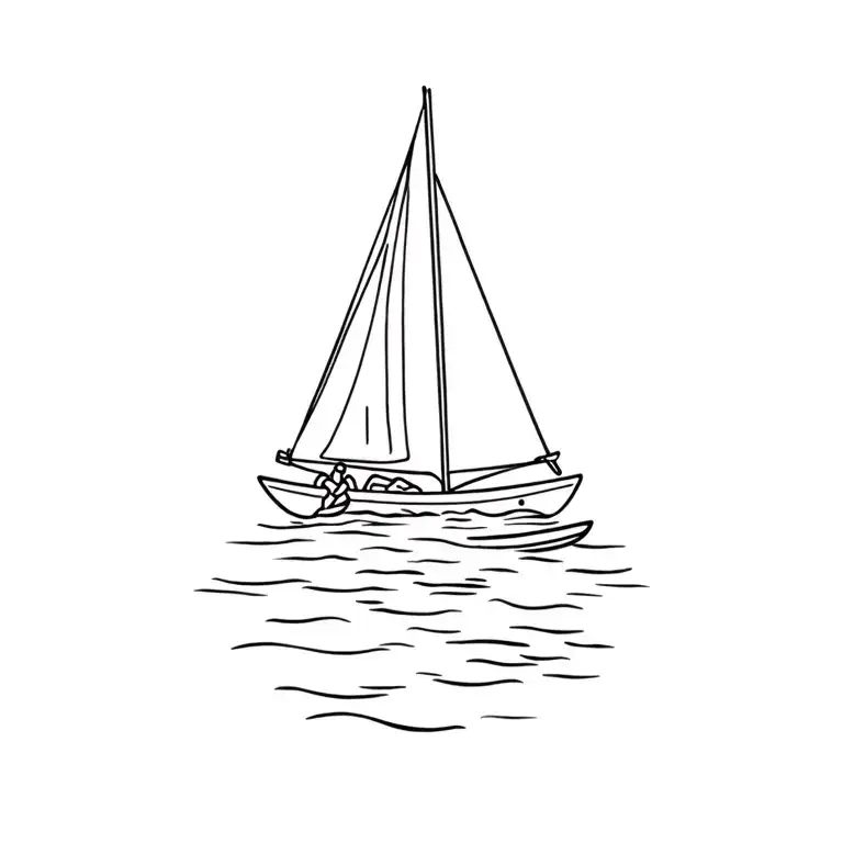 travel, sailing, paddleboarding, family, meditation tattoo design idea