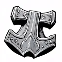 thor hammer tattoo design idea