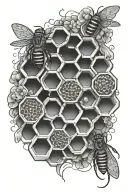honeycomb sleeve tattoo tattoo design idea