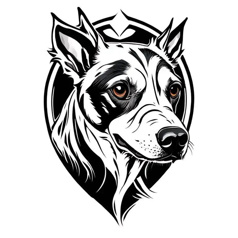Dog tattoo design idea