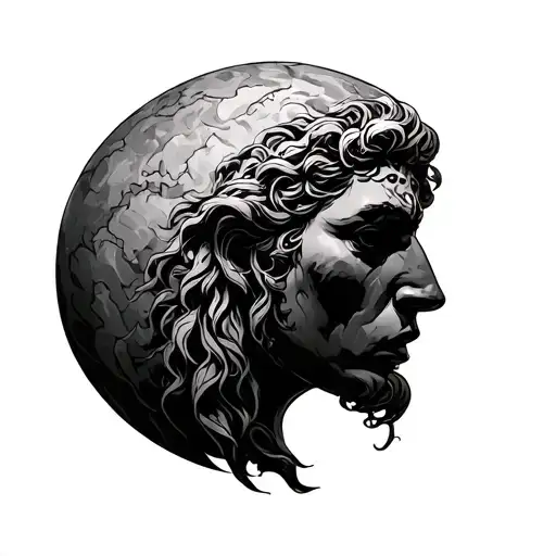 mythology atlas stone tattoo design idea