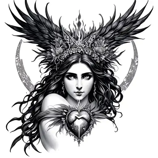goddess hestia of the hearth tattoo design idea