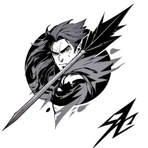 jojo stand arrow with Joestar birth mark tattoo design idea