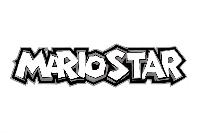 Mario Star tattoo design idea
