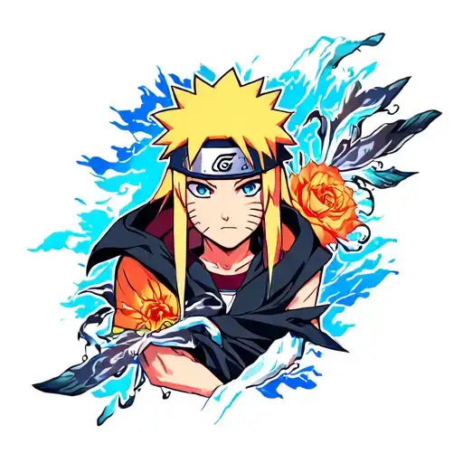 anime inspired from bleach, naruto and seven deadly sins tattoo design idea