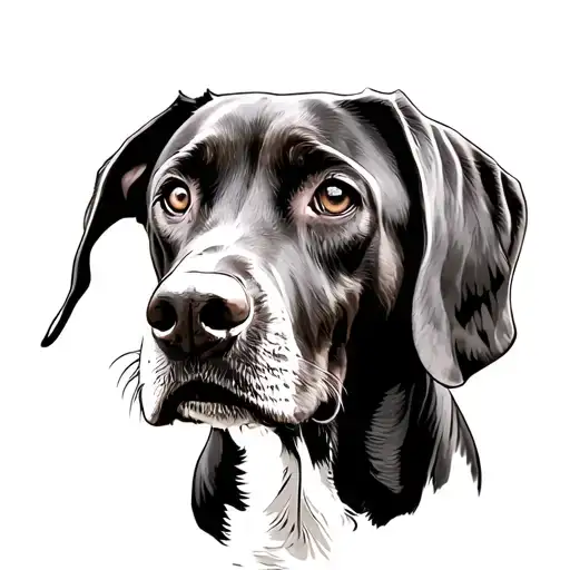 Vizsla tattoo design idea