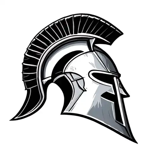 Spartan helmet tattoo design idea