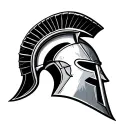 Spartan helmet tattoo design idea