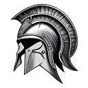 Spartan helmet tattoo design idea