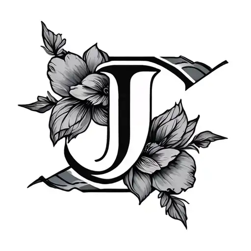 Hidden J tattoo design idea
