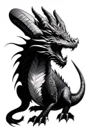 Aries dragon tattoo design idea