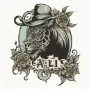 word ALI tattoo design idea