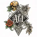 word ALI tattoo design idea