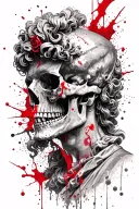 marcus aurelius skull memento mori tattoo design idea