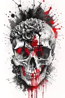 marcus aurelius skull memento mori tattoo design idea
