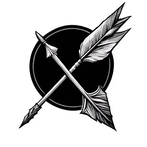 two arrows in a quiver representing my kids tattoo design idea