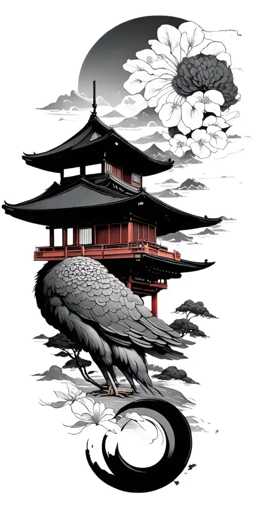 Japanese style travel theme that built me tattoo design idea