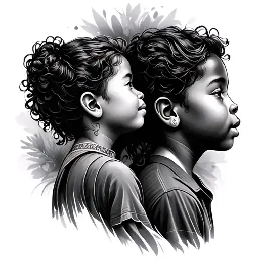 create matching tattoos for a mother and her son representing the life they fought together and all the challenges in li tattoo design idea